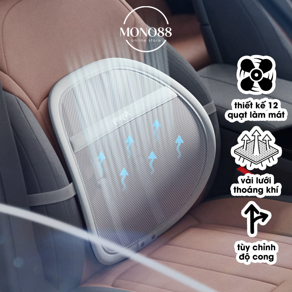 Ghế tựa lưng ô tô chất liệu lưới thoáng khí