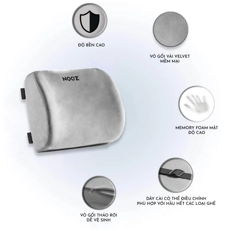 Gối tựa lưng văn phòng Memory Foam