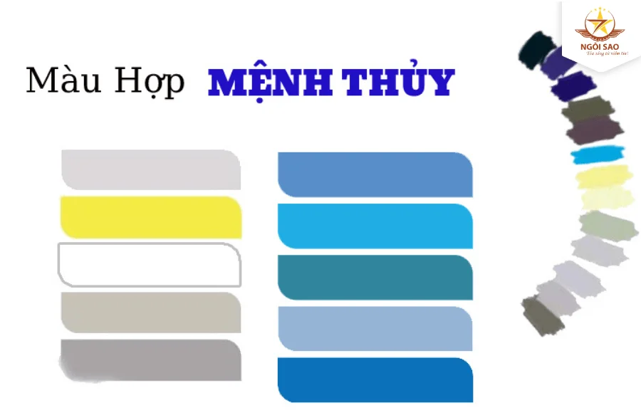 Bộ sưu tập xe ô tô màu trắng, xám, ghi, bạc, xanh dương và đen phù hợp mệnh Thủy
