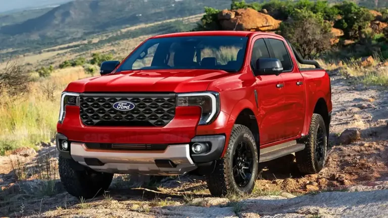 Ngoại thất Ford Ranger Raptor 2026 màu cam trên địa hình off-road