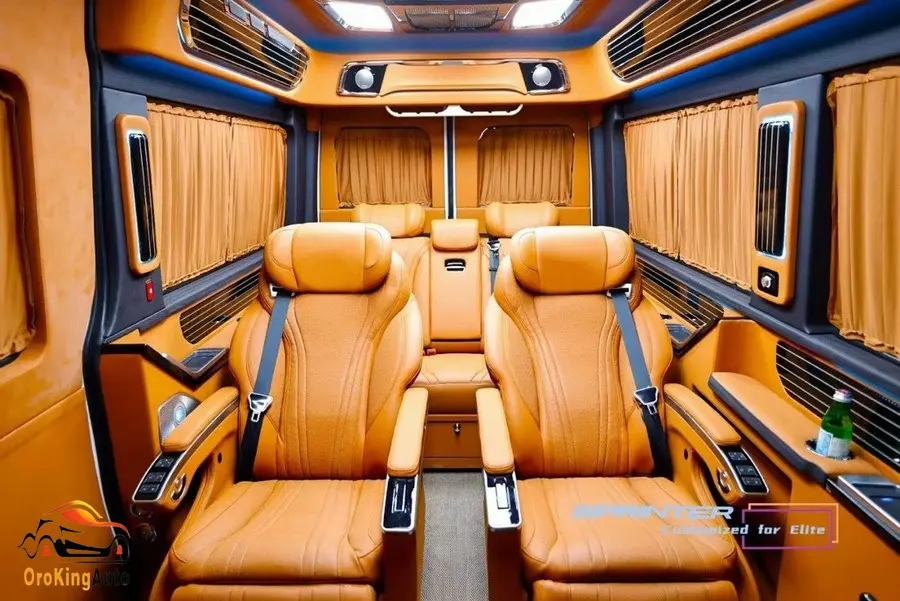 Nội thất bên trong xe Mercedes Sprinter 16 chỗ đã qua sử dụng