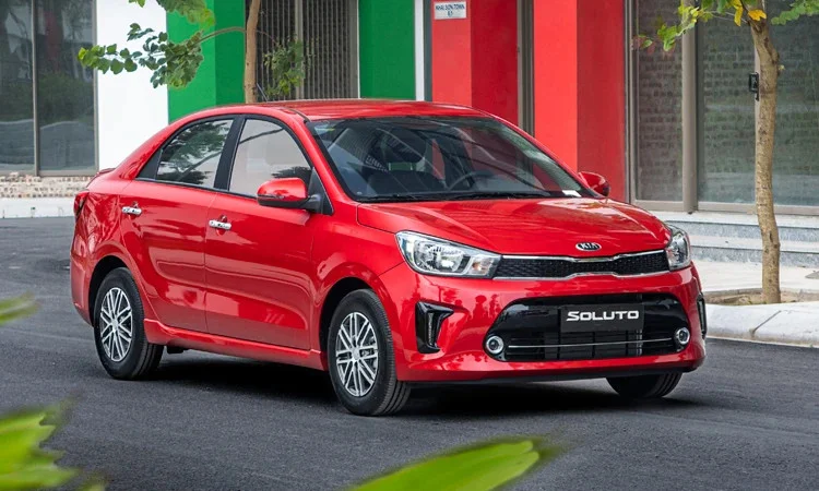 Ngoại thất Kia Soluto 2025 màu trắng