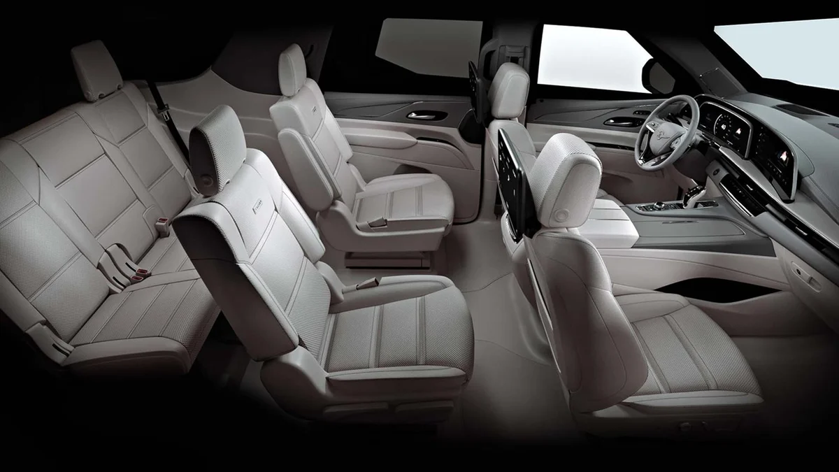 Nội thất Cadillac Escalade, màn hình cong OLED, ghế da cao cấp