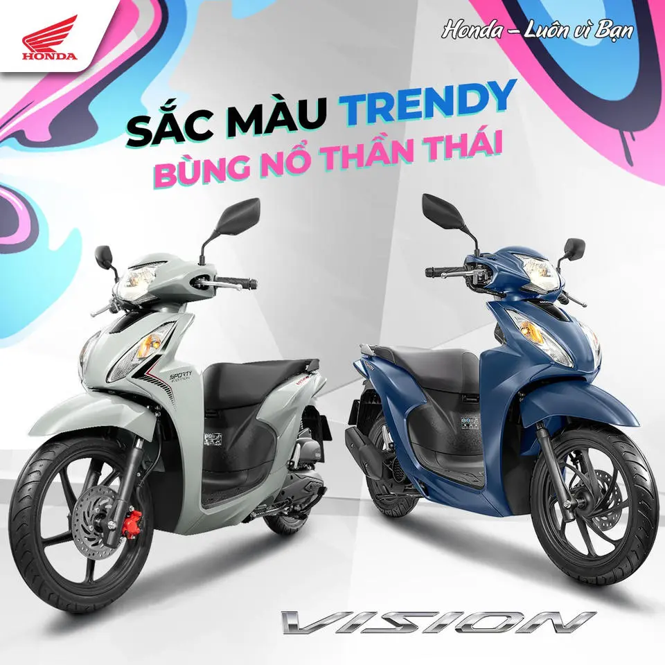 Người lái xe Honda Vision 2023