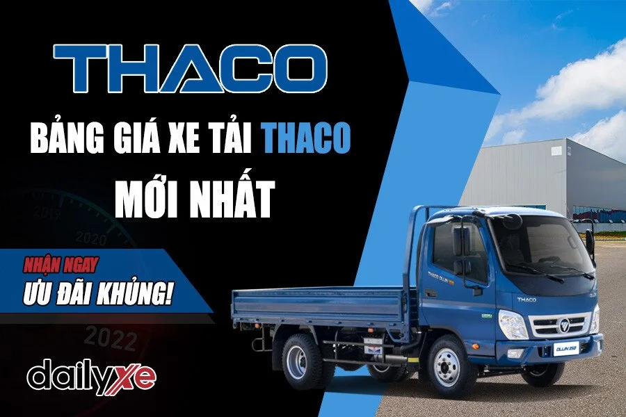 Bảng giá so sánh xe tải Thaco Towner 950kg và Thaco TF220 mới, cùng biểu đồ chi phí lăn bánh ước tính.