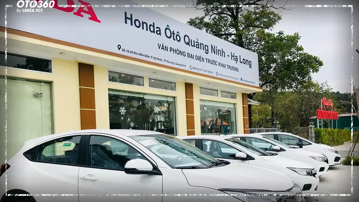 Hình ảnh tổng thể bên ngoài và nội thất khu trưng bày, xưởng dịch vụ của đại lý Honda Ô tô Quảng Ninh