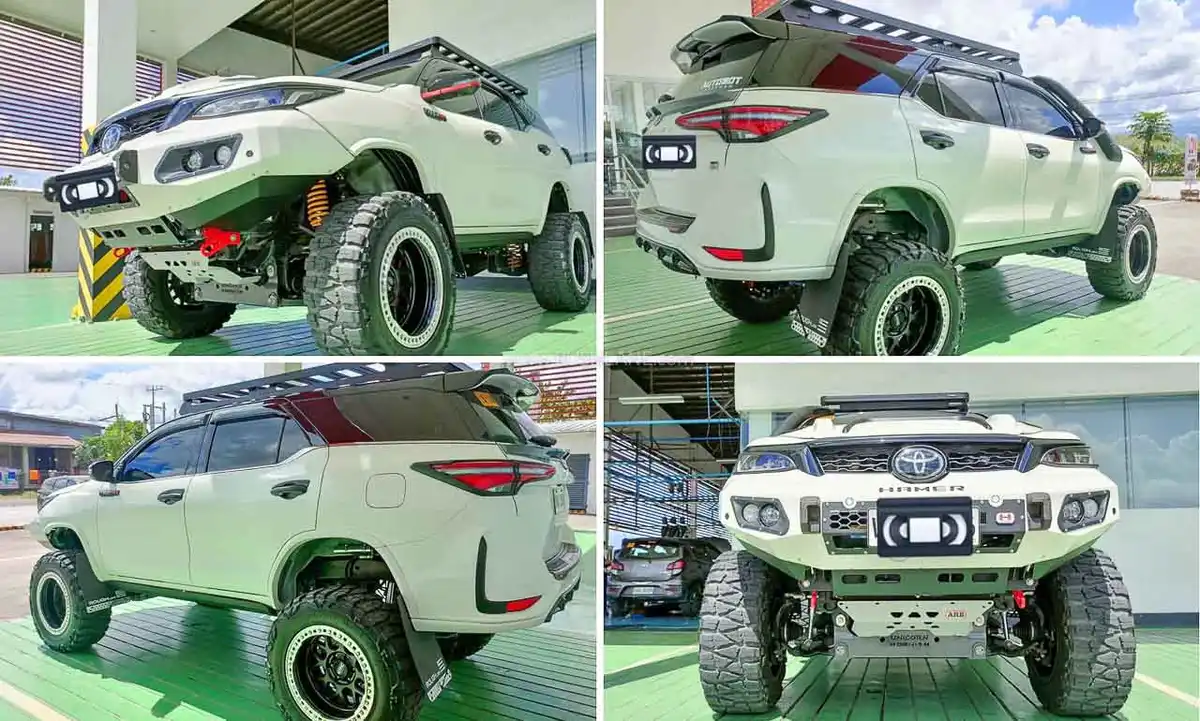 Xe Toyota Fortuner 2008 di chuyển trên địa hình gồ ghề